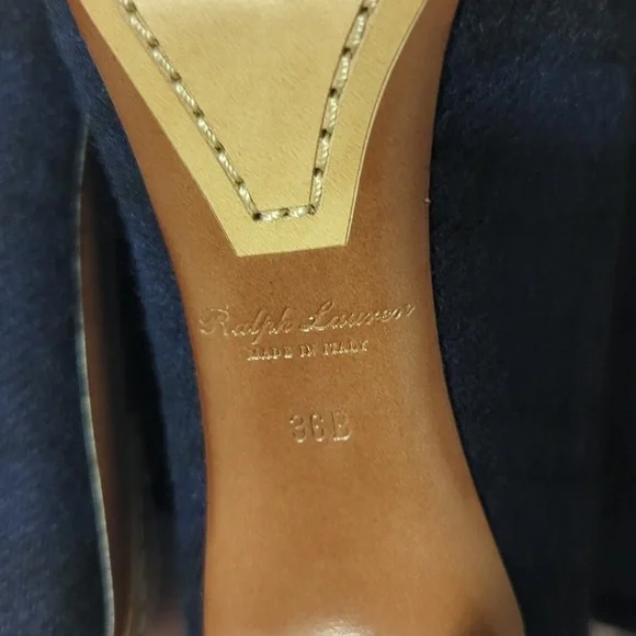 Ralph Lauren Celia Black Watch Tartan Pumps Women's Size 6/36 B Black Mu Tartan. - Picture 6 of 13